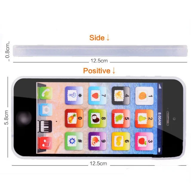Baby Toy with LED Cellphone Learning English Mobile Phone Electronic Toys Christmas Kid Gifts Educational musical Vocal toys 3
