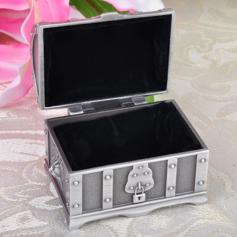

Organizer Gold Coins Treasure Pirate Ring Earring Electroplated Necklaces Retro Storage Jewelry Box
