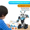 Assembled Building Blocks Intelligent Programming RC Robot 2.4G Dual Remote Control Mode Gravity Sensor Voice Control Robot Toy 2