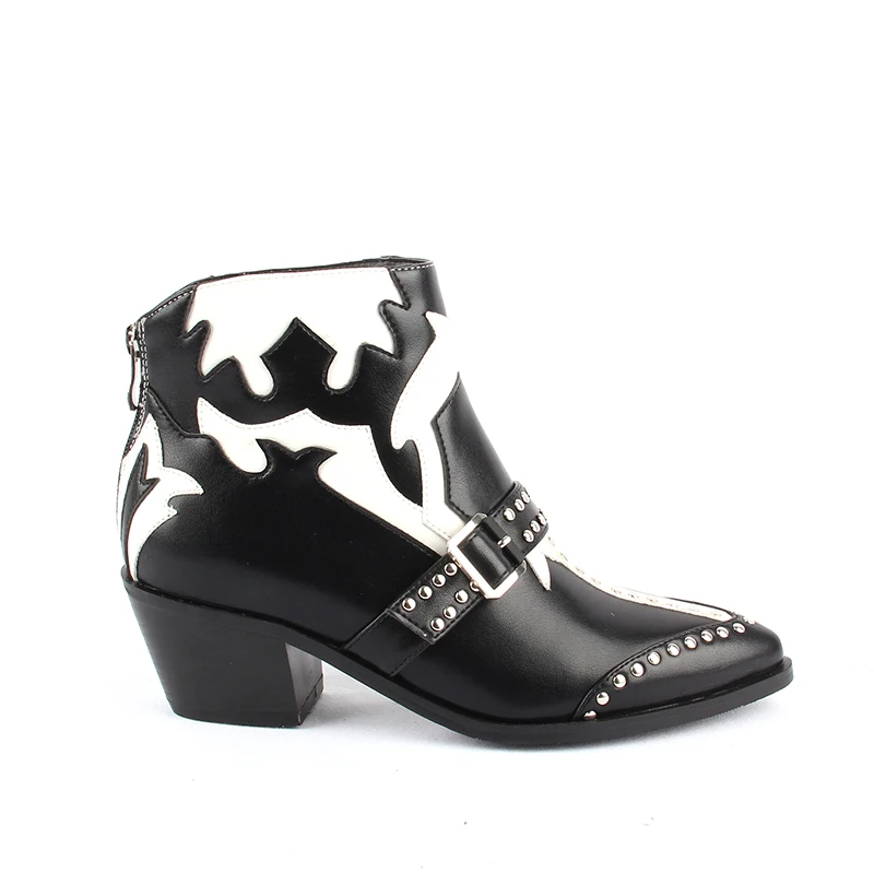 Женские ботильоны из микрофибры Perixir кожаные ботинки в стиле ретро с острым