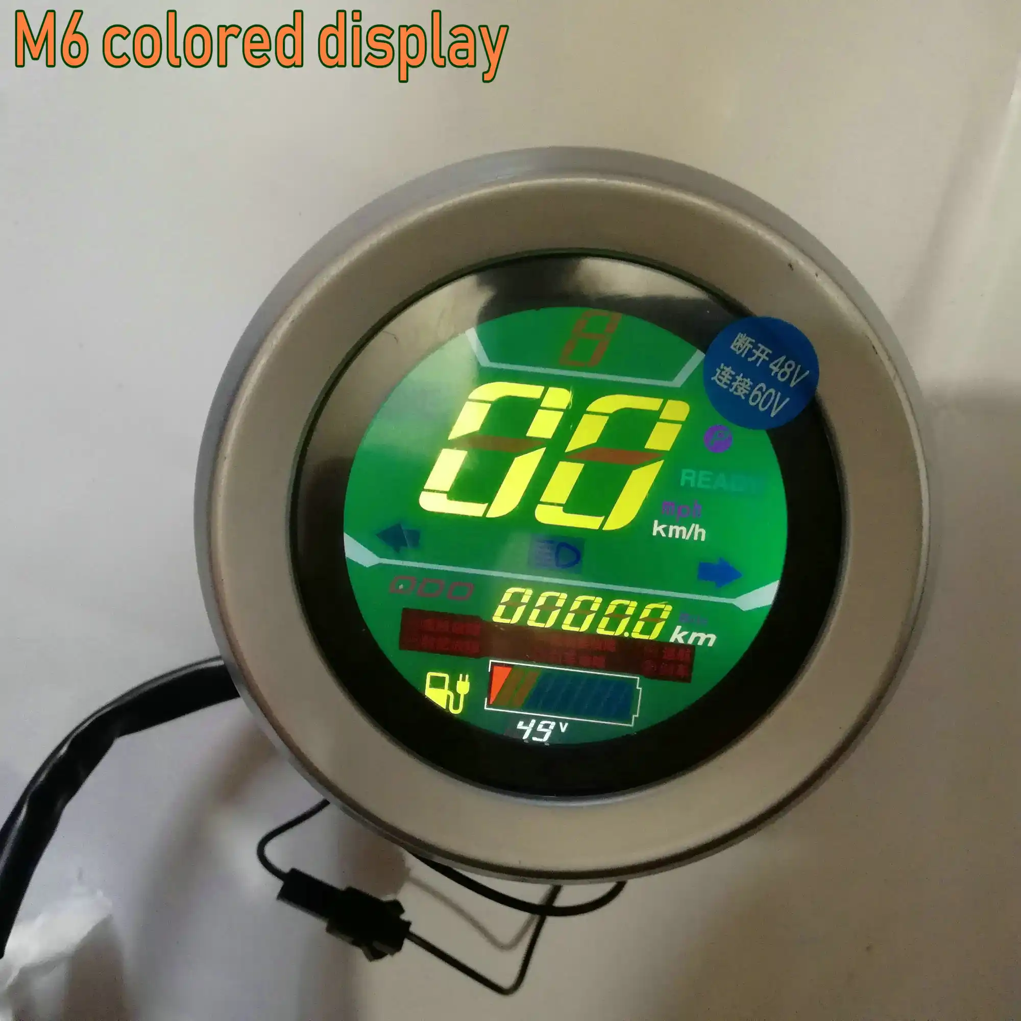 lcd display 48v60v72v speedometer electric bike scooter instrument battery level indicator MTB