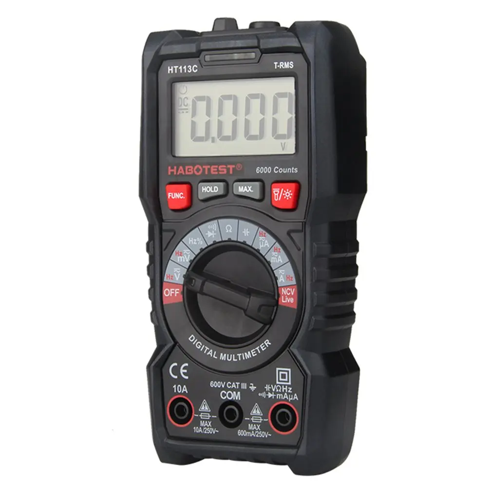HABOTEST HT113C Digital Multimeter Automatic Range NCV Hz Ture RMS AC/DC 6000 Counting Professional High Precision | Инструменты