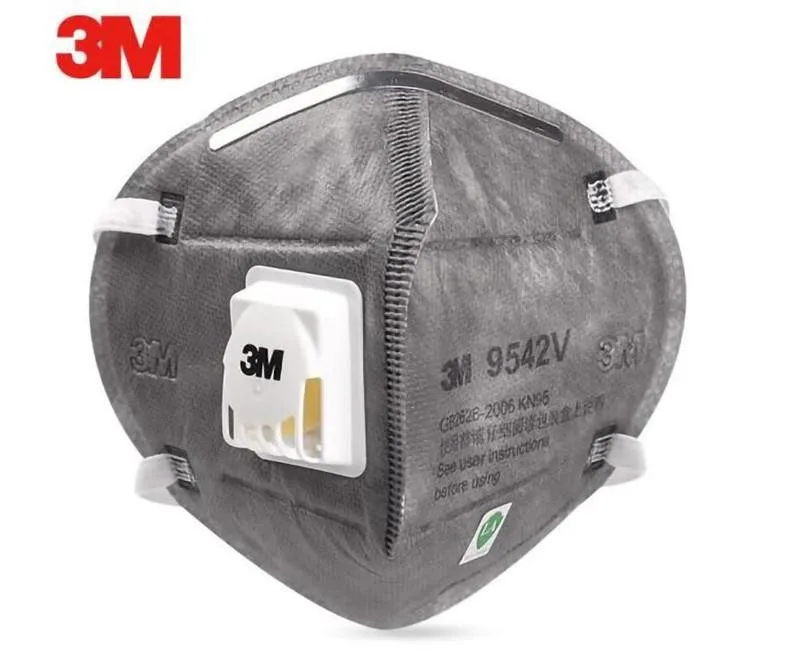 

10PCS 9542V FFP2 Mask 9502 9542V 9001V with Valve Anti Dust Protective Dustproof PM2.5 Mask PM2.5 Respirator Filter Grey