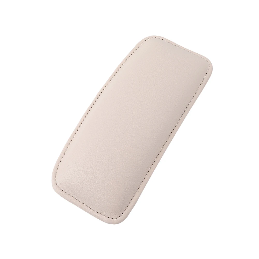 Beige Универсальный наколенник из искусственной кожи 18X8 см с эффектом памяти для салона автомобиля, эластичная подушка, аксессуары для интерьера - Название цвета: Beige