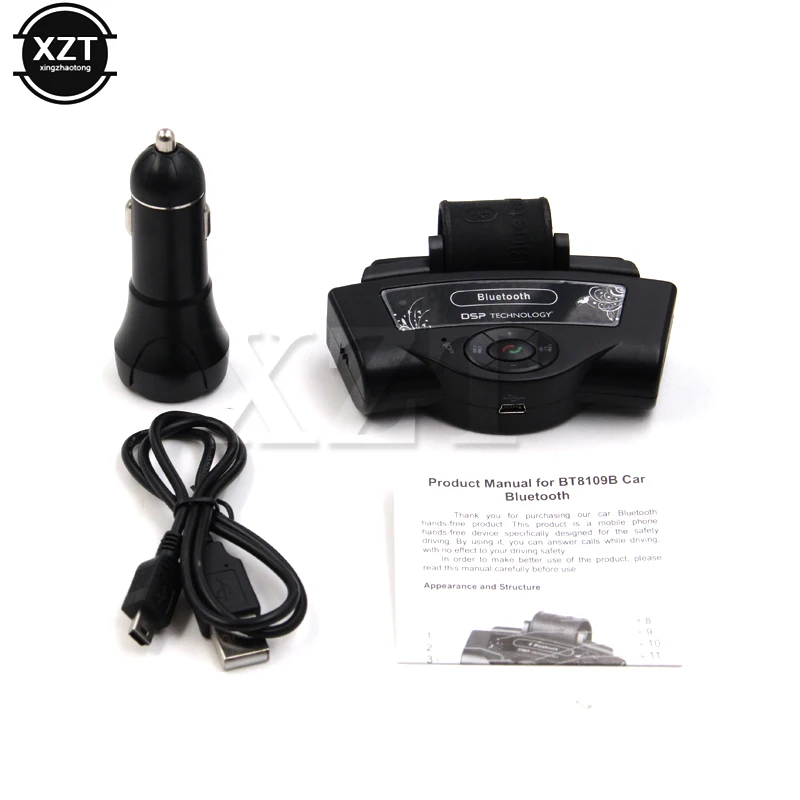 Handsfree Bluetooth автомобильные комплекты BT8109B рулевое колесо Авто Bluetooth приемник для громкой связи мобильный телефон PhoneV4.0