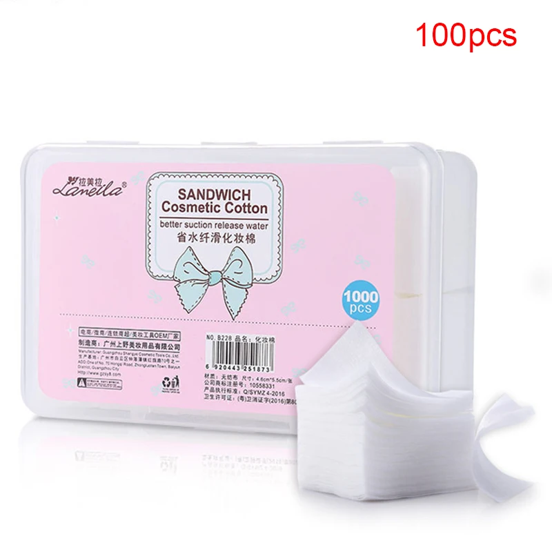 

1000Pcs/Set Disposable Makeup Cotton Wipes Soft Makeup Remover Pads Ultrathin Facial Cleansing Paper Wipe Make Up Tool