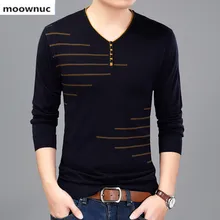 Осенний брендовый хлопковый Мужской пуловер тонкий теплый свитер Повседневный модный вязаный свитер для мужчин