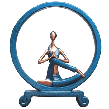 

Creative Yoga Girl Character Figurines Resin Ornaments Furnishing Crafts Gift Living Room Art Home Office Decoration Accessories