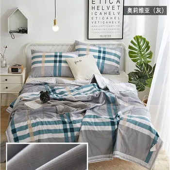 

100% pure cotton summer quilt machine washable single double quilt