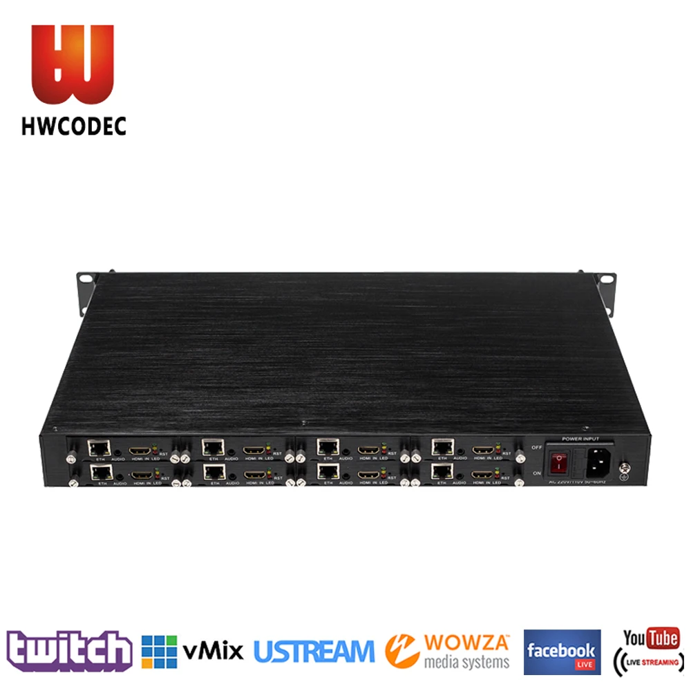 HWCODEC 8-канальный сетевой видеорегистратор h264 full hd hdmi к ip кодер IP ТВ прямые трансляции hdmi h.264 кабель ТВ кодер оборудование для IPTV