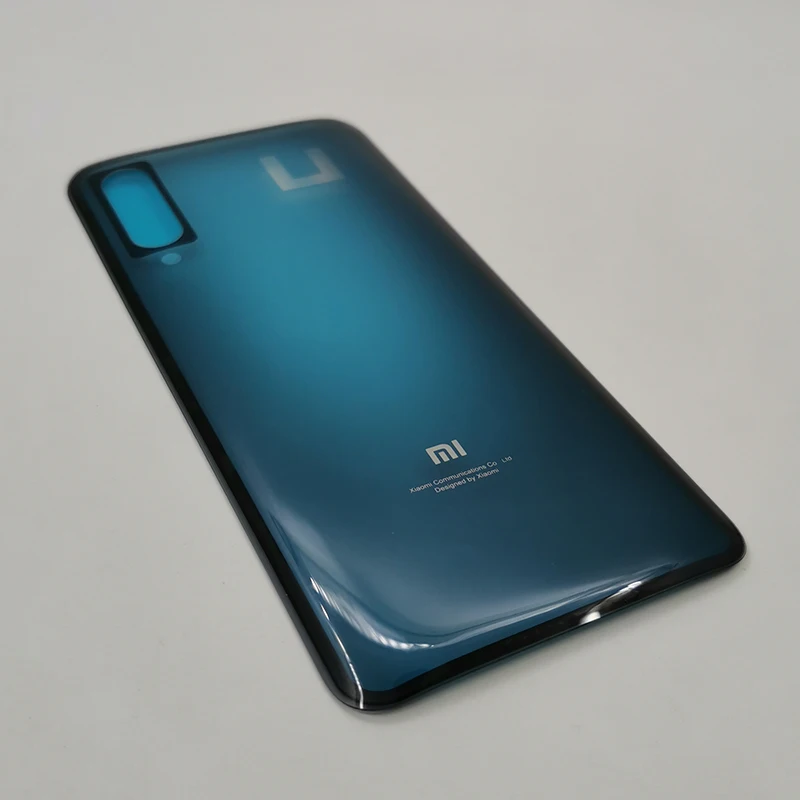 Xiaomi mi 9 mi 9 чехол для задней крышки батареи Чехол для задней стеклянной двери чехол для замены для Xiaomi mi 9 mi 9 чехол для телефона+ наклейка - Цвет: MI 9 Transprent