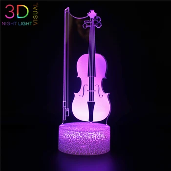 

ATOPH Violin 3D Nightlight 16 Color Changing for Bedroom Decoration when Sleeping Nice LED Night Light