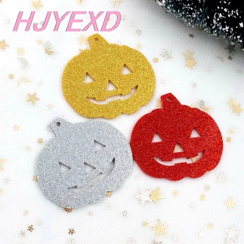 

(2pcs each) 50mm Acrylic Pumpkin Pendants Sliver Gold Yellow Glitters Assorted Colors Halloween Party Cutout 2"-AC1079