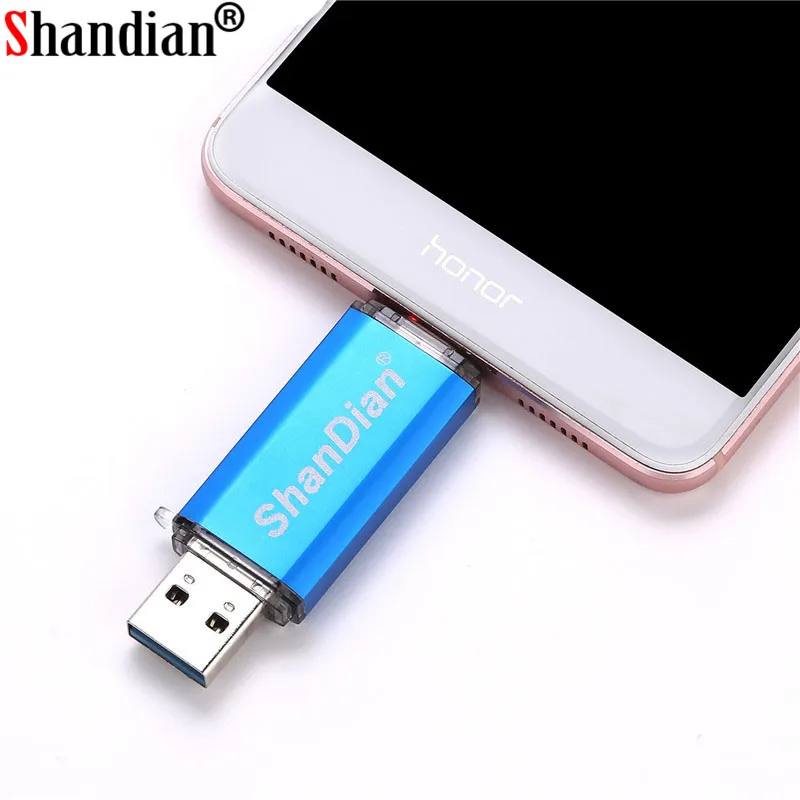 SHANDIAN USB 3 0 Type C OTG флеш накопитель Usb Флешка для мобильных телефонов/ПК 64 ГБ 32 16