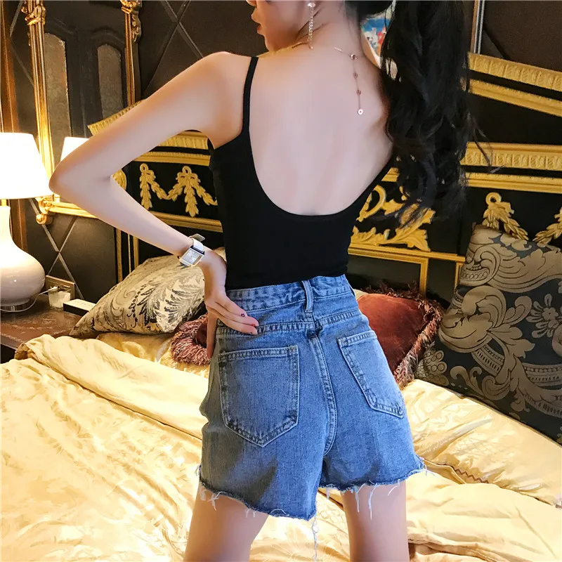 Женская одежда Camis U Тип топы майки сплошной сексуальный стиль клуб лето с низким вырезом без спинки модный бренд Спагетти ремень женские новые