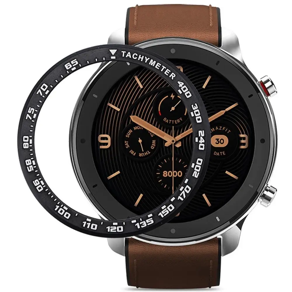 Для Huami AMAZFIT GTR 47 мм Безель кольцо клейкая крышка против царапин металлический