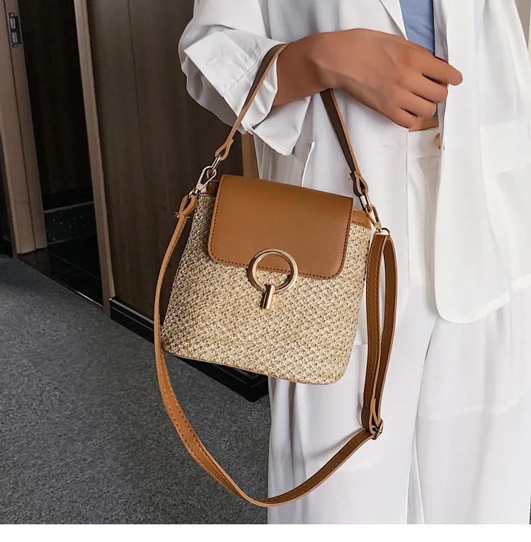 Fashion Straw Crossbody Bag for Summer 2021