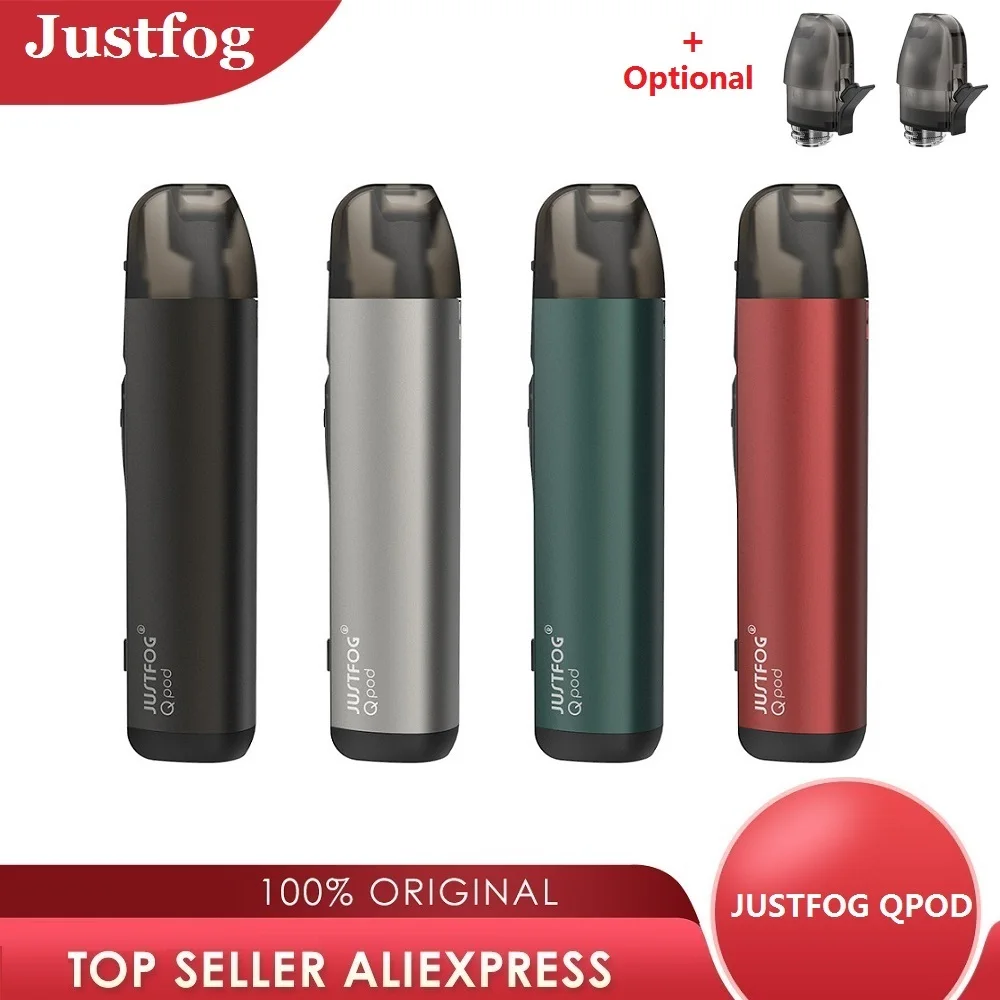 

NEW Original JUSTFOG QPOD Kit E-cig Vape Kit with 900mAh Battery & 1.9ml Pod & 1.6ohm OCC Bottom Coil Vs JUSTFOG Q16 Pro Kit