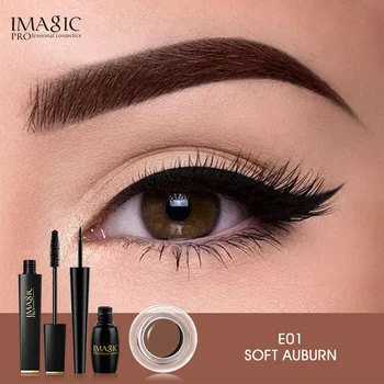 

IMAGIC Combo Set long Curling Mascara Waterproof Matte EyelinerProfessional Eyebrow Gel 6 Color Eyebrow Enhancer