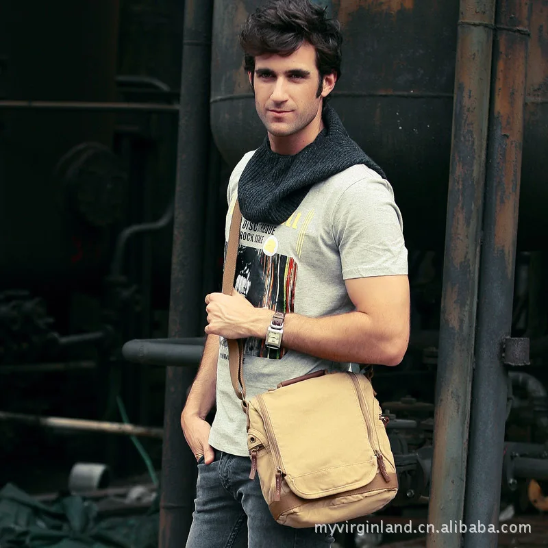 

Virginland New Style Shoulder Bag Men's Fashion Casual Handbag 1211 One-Shoulder Men's