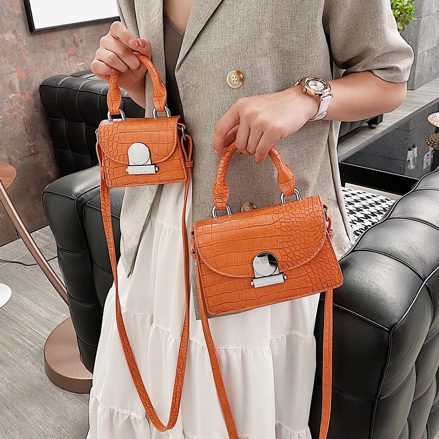 

Quality Stone Pattern Leather Crossbody Bags For Women Designer Small Handbags Chain Shoulder Messenger Bag Mini Purses Hand Bag