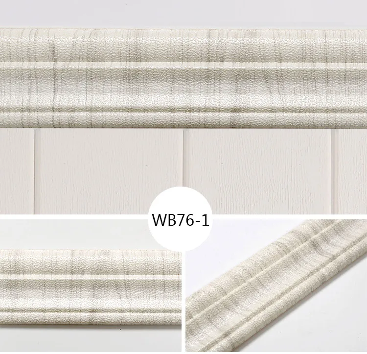 ТВ фон стены границы декоративные полосы потолок плинтус линия талии самоклеющиеся настенные наклейки линии наклейки 3D обои - Цвет: WB76-1