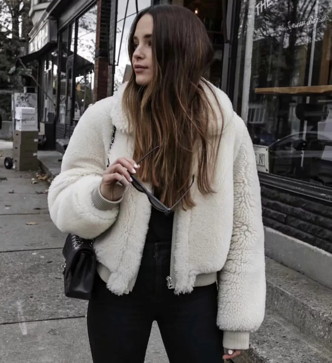 Winter Fashion Women Casual Lapel Baggy Warm Coat Ladies Zipper Pockets Thick Parka Simple Full Sleeve Outwear New Robe Femme