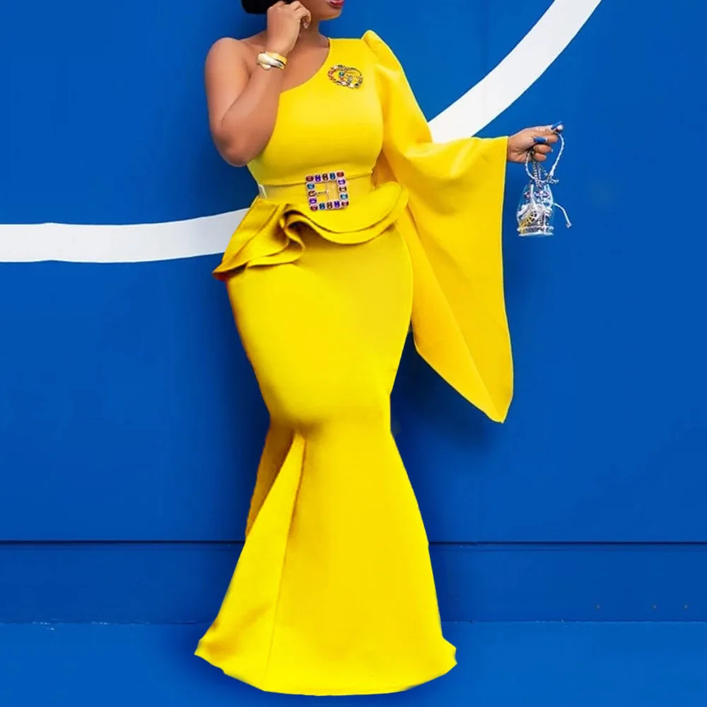 stylish yellow dress