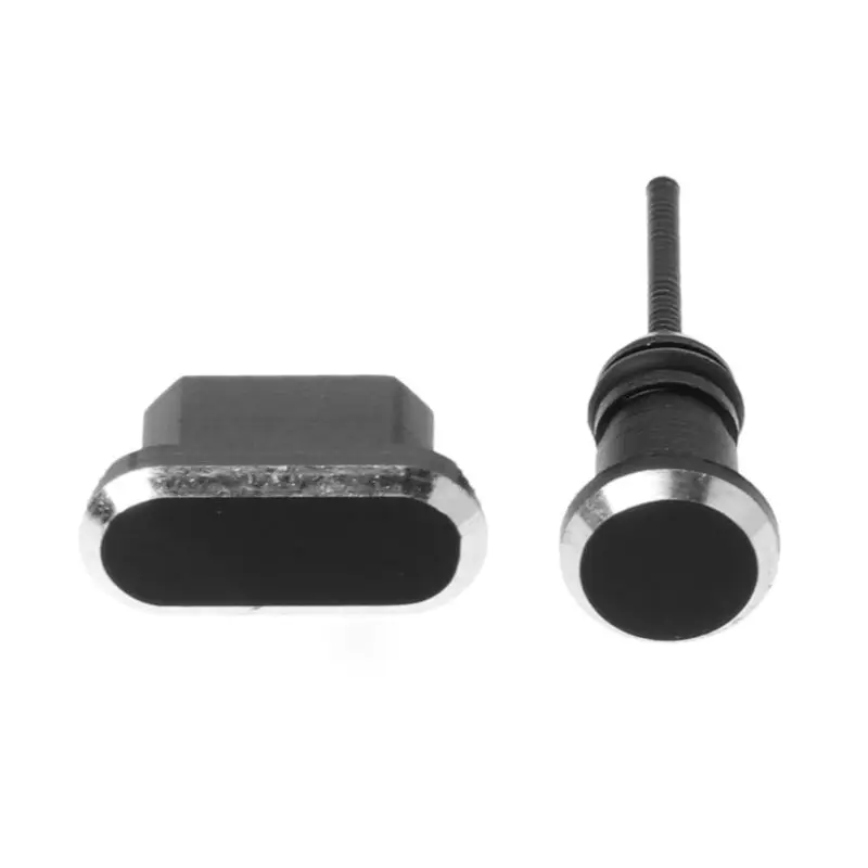 Micro usb зарядный разъем для наушников Джек Вилки куртки ловит пылезащитные крючки Восстановление SIM инструмент Смартфон Аксессуары для Android - Цвет: Черный