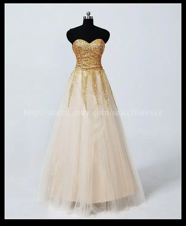 

free shipping 2016 new hot A Line Real Pictures Sweetheart Tulle Evening vestidos Party Long sequined custom Prom Dresses Gowns