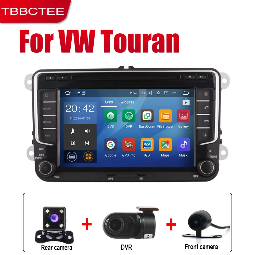 TBBCTEE Android 2 Din автомобильное радио, dvd для Volkswagen VW Touran 2003~ автомобильный мультимедийный плеер gps навигационная система Радио стерео - Цвет: Extre Items