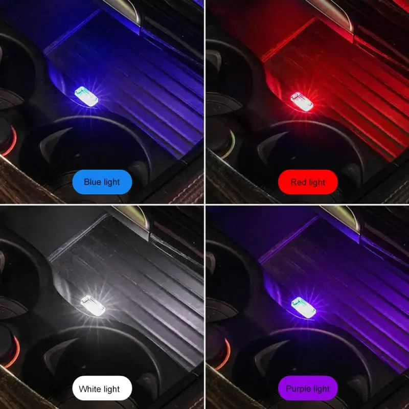 Mini LED Car USB Atmosphere Lamp Roof Star Light Interior Starry Laser Projector Lights Auto Decoration Night Emergency Lighting