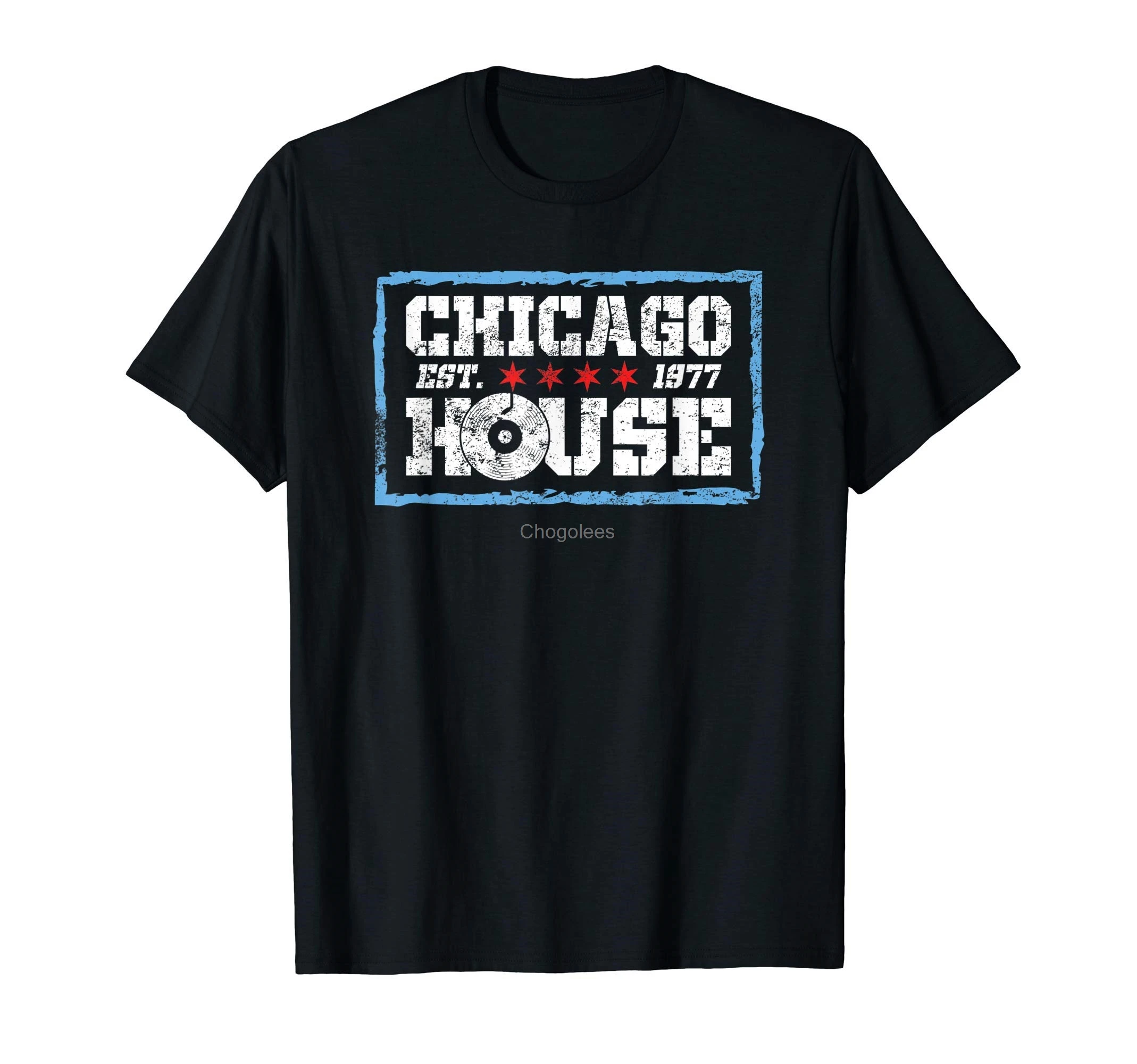 Chicago House Music-винтажная Подарочная футболка EDM Rave DJ |