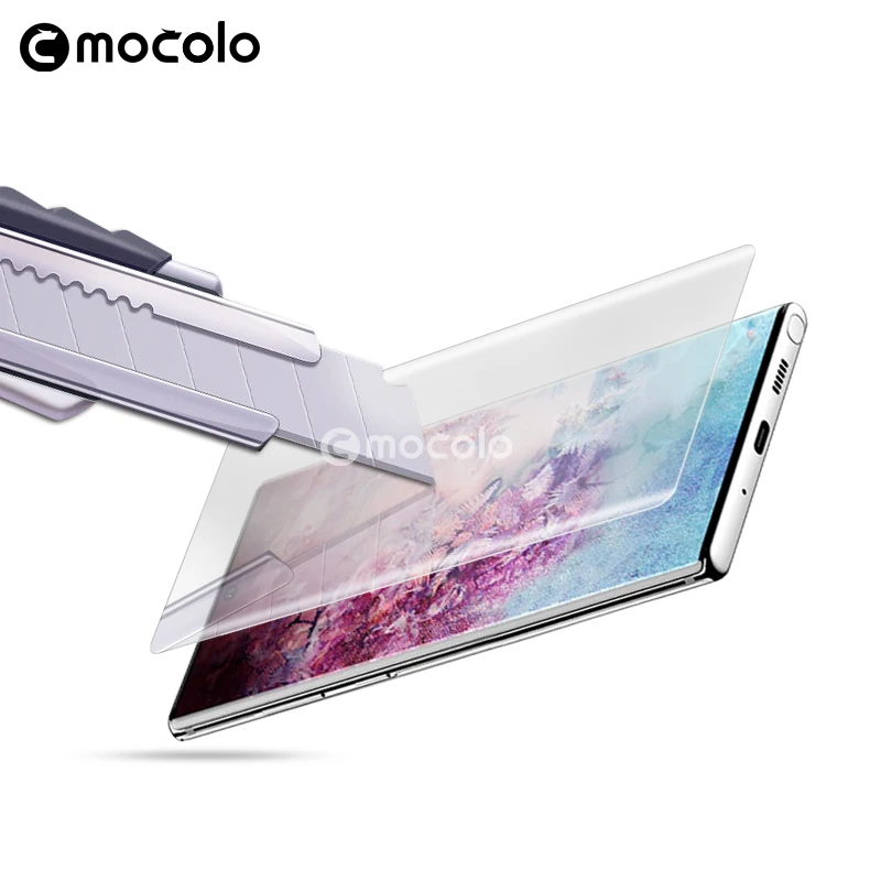 Note10 Mocolo Чувствительная УФ лампа жидкое полное Клей Стекло samsung Galaxy Note 10 Pro Закаленное стекло пленка Note10+ протектор экрана