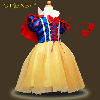 

4PCS Children Girl Snow White Dress for Girls Prom Princess Dress Kids Baby Gifts Intants Party Clothes Fancy Teenger Clothing