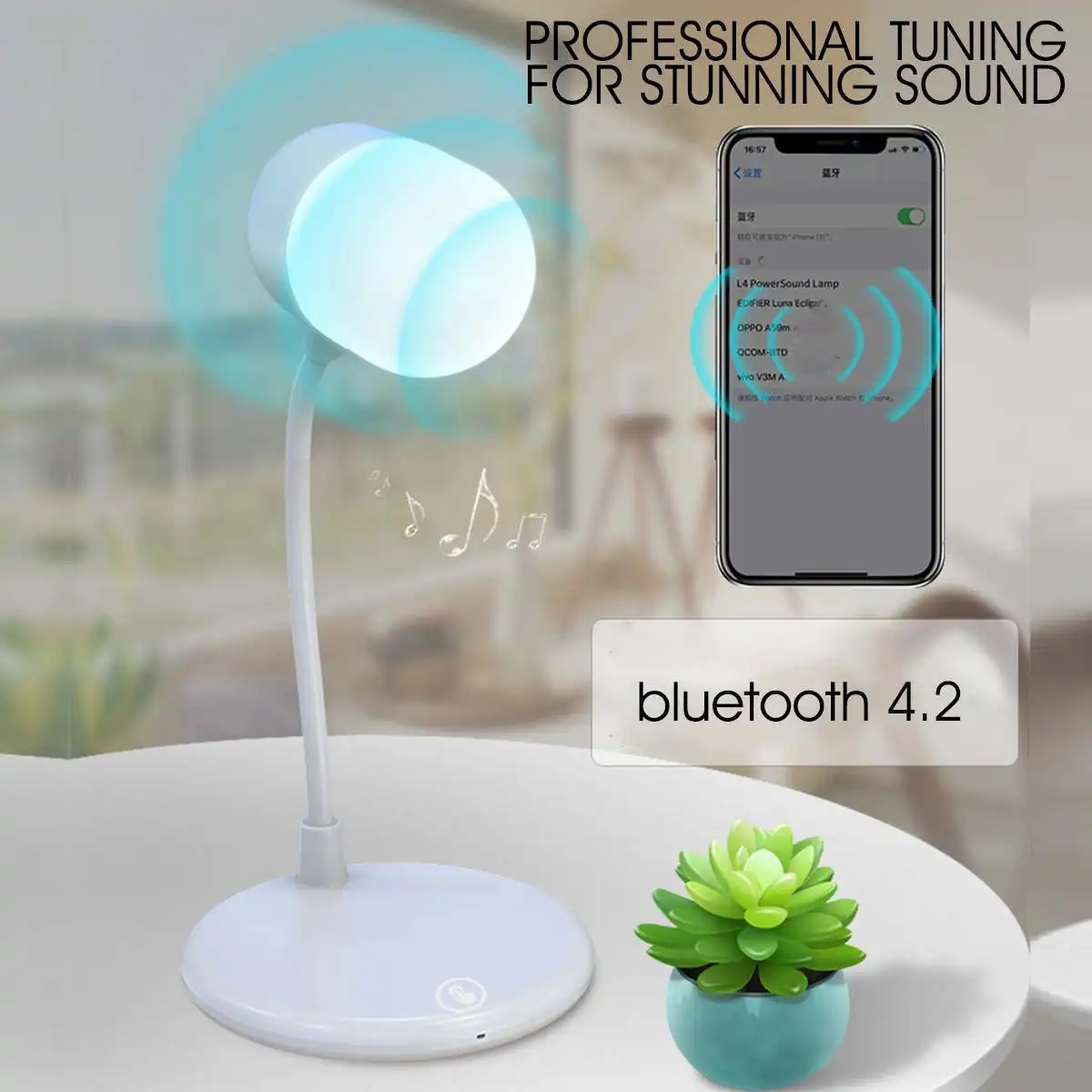L4 динамик беспроводной Bluetooth светодиодный настольная лампа сабвуфер мобильный