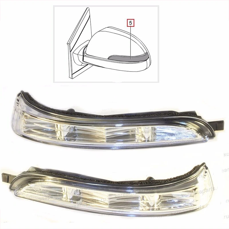 Указатель поворота бокового зеркала lamp 2EA LH/RH Oem части для Ssangyong Korando C / New Actyon