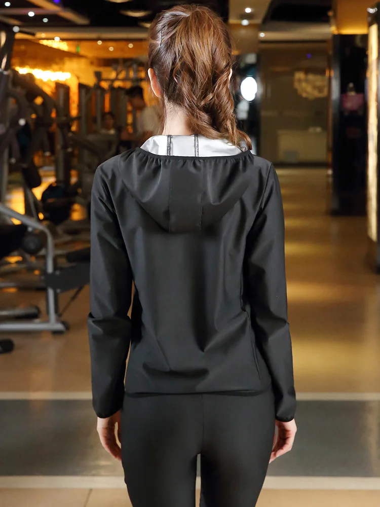 Sauna Sweat Suits for Men and Women, Hooded Jacket, Pants, Full