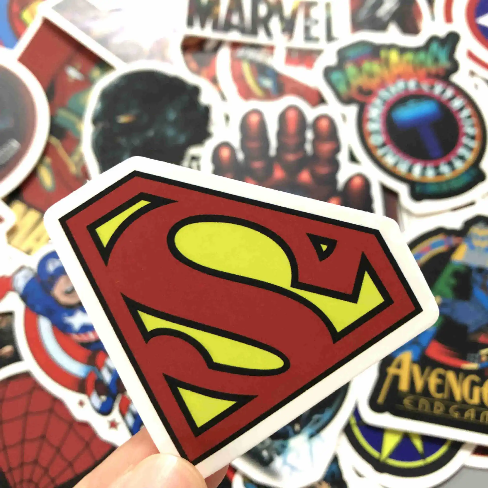 Фигурки героев Marvel наклейки "Мстители" игрушки для детей наклейки на телефон багаж Автомобиль Мотоцикл ноутбук Decorat