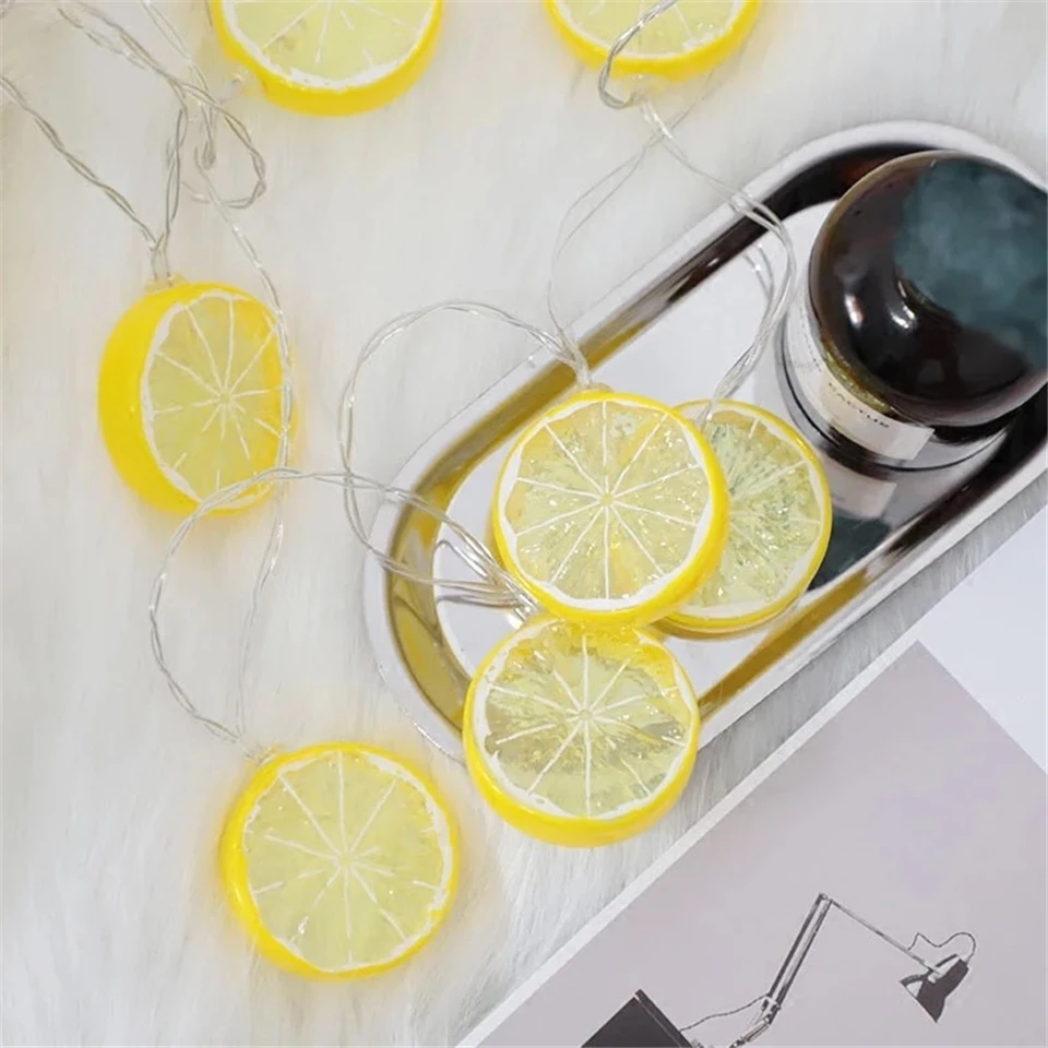 Lemon LED ночник AA чехол для батареи фрукты теплый белый 1 5 м 10 светодиодов/3 20