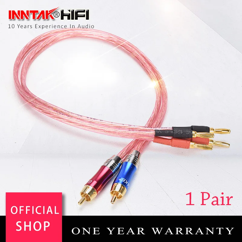 Pair 8TC 7N OCC Pure Copper RCA Cable Gold Plated Plug Interconnect Audio Line e