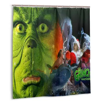 

How the Grinch Stole Christmas Shower Curtain with Hooks bathroom Waterproof Polyester Fabric