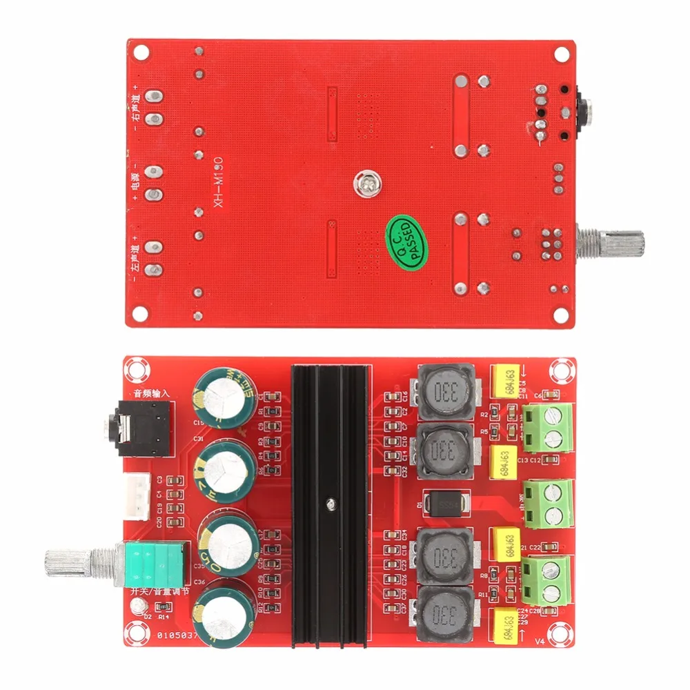 DC12-24V высокая мощность 2*100 Вт двухканальный цифровой усилитель аудио доска стерео усилитель электронный усилитель мощности плата усилителя
