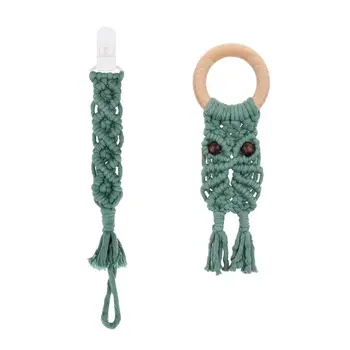 

2 Pcs/set DIY Handmade Baby Pacifier Chain Infant Kids Pacifiers Clip Teether 094F