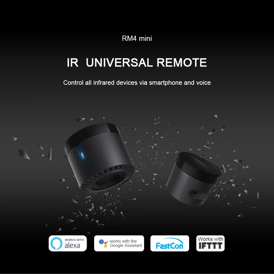 RM4mini Smart Infrared Home Remote control Aleax Voice Control Compatible with G