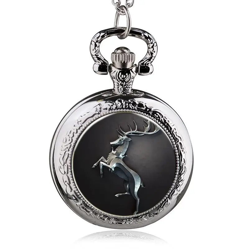 New-Fashion-Quartz-Pocket-Watch-Deer-Pattern-With-Fob-Chain-Watch-Men-Women-Best-Gift-HB953