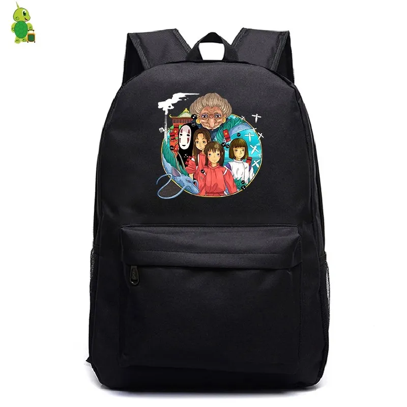 Школьные сумки Ghibli, Унесенные унесением, без лица, мужской рюкзак для подростков, женщин и мужчин, рюкзак для ноутбука, Детский рюкзак для книг, повседневные дорожные сумки - Color: 1
