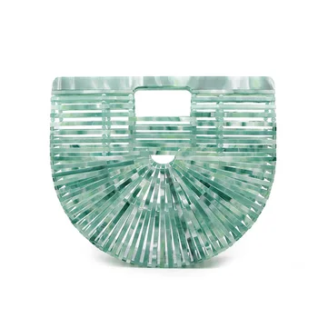 

Acrylic Beach Bag Hand-woven Ladies Hand Twist Bag Shoulder Diagonal Hand Bag Dinner Hollow Bag Bolsa Feminina