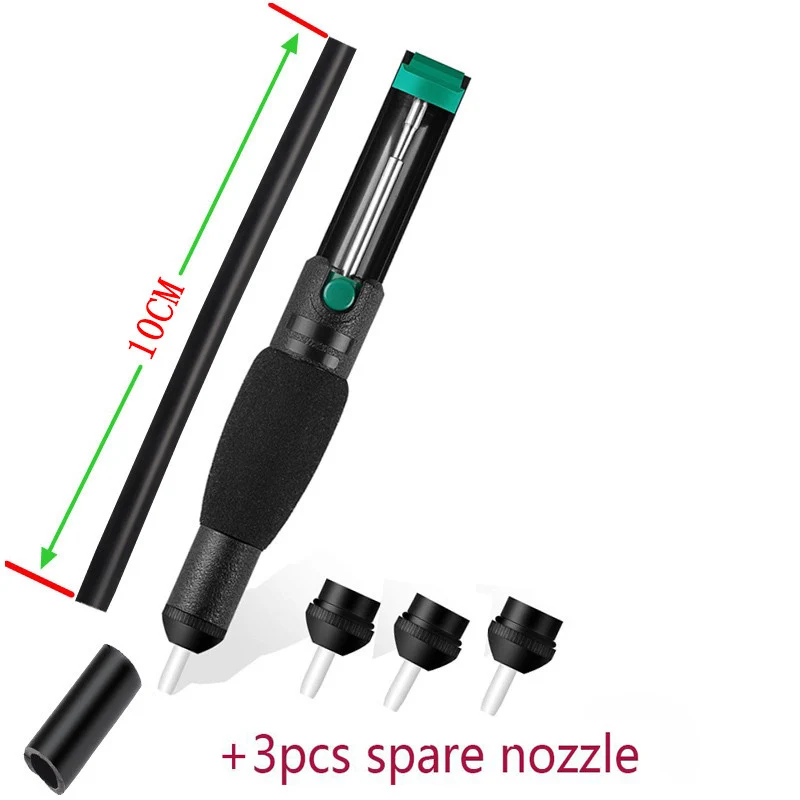 3 pcs Spare nozzle Всасывающий оловянный отсос противоскользящая ручка всасывающий насос сварочный инструмент присоска паяльная присоска ручка - Цвет: 3 pcs Spare nozzle