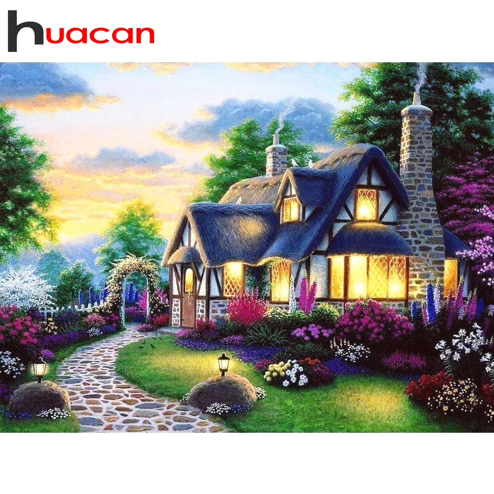 Huacan полная квадратная/круглая фотокартина из алмазной живописи Стразы Вышивка